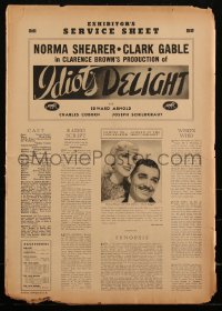 2f0276 IDIOT'S DELIGHT pressbook 1939 Norma Shearer, Clark Gable, Edward Arnold, ultra rare!