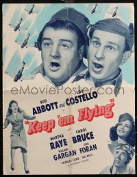 2f0282 KEEP 'EM FLYING pressbook 1941 Bud Abbott & Lou Costello in the U.S. Air Force, very rare!