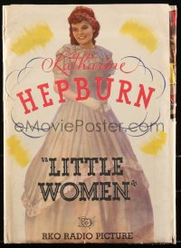 2f0419 LITTLE WOMEN pressbook 1933 Katharine Hepburn, incredibly elaborate, full-color posters, rare!