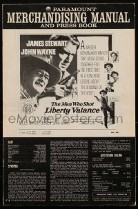 2f0299 MAN WHO SHOT LIBERTY VALANCE pressbook 1962 John Wayne & James Stewart together, John Ford