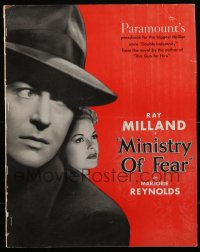 2f0305 MINISTRY OF FEAR pressbook 1944 Fritz Lang noir, Ray Milland & Marjorie Reynolds, rare!