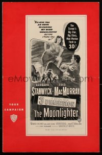 2f0307 MOONLIGHTER 3D pressbook 1953 great images of sexy Barbara Stanwyck & Fred MacMurray, rare!