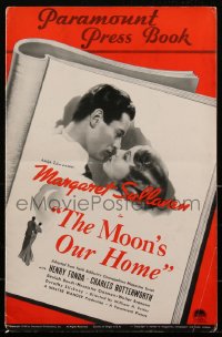 2f0306 MOON'S OUR HOME pressbook 1936 Margaret Sullavan & Henry Fonda fight every day, ultra rare!