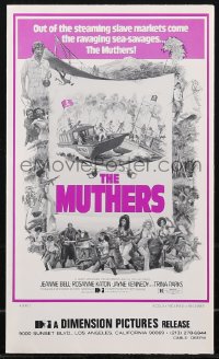 2f0422 MUTHERS pressbook 1976 out of the steaming slave markets come the ravaging sea-savages, rare!