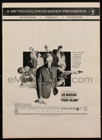 2f0325 POINT BLANK pressbook 1967 Lee Marvin, Angie Dickinson, John Boorman film noir!