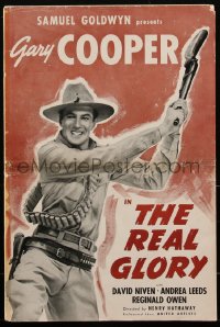2f0331 REAL GLORY pressbook 1939 Gary Cooper, the story of a U.S. Army doctor's adventures, rare!