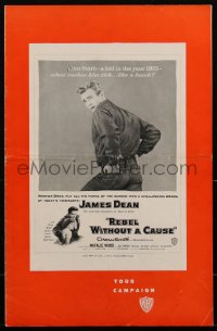 2f0332 REBEL WITHOUT A CAUSE pressbook 1955 Nicholas Ray, what makes James Dean tick like a bomb!