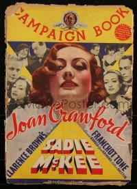 2f0338 SADIE McKEE pressbook 1934 sexy Joan Crawford, Franchot Tone, includes herald, ultra rare!