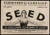 2f0344 SEED pressbook 1931 6th billed Bette Davis pictured, William Wellman directed, ultra rare!
