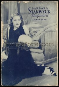 2f0347 SHOPWORN pressbook 1932 poor Barbara Stanwyck involved with rich Regis Toomey, ultra rare!