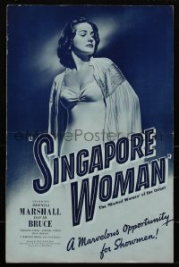 2f0351 SINGAPORE WOMAN pressbook 1941 Brenda Marshall finds true love after abusive marriage, rare!