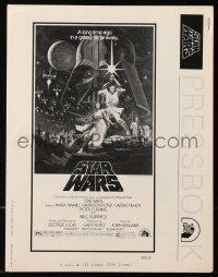 2f0433 STAR WARS pressbook 1977 Tom Jung art on the cover + poster images inside