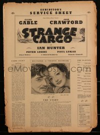 2f0361 STRANGE CARGO pressbook 1940 Clark Gable escapes Devil's Island & loves Joan Crawford, rare!