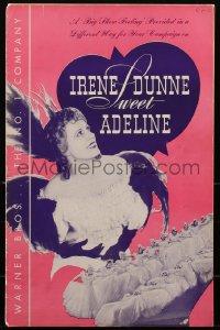 2f0364 SWEET ADELINE pressbook 1934 broadway performer Irene Dunne, Donald Woods, ultra rare!