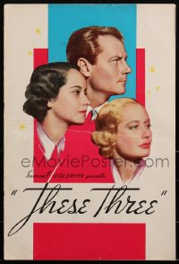 2f0367 THESE THREE pressbook 1936 Miriam Hopkins, Merle Oberon & Joel McCrea, William Wyler, rare!