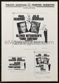 2f0379 TORN CURTAIN pressbook 1966 Paul Newman, Julie Andrews, directed by Alfred Hitchcock!