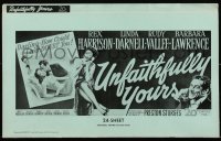 2f0436 UNFAITHFULLY YOURS pressbook 1948 Preston Sturges directed, Rex Harrison, sexy Linda Darnell!