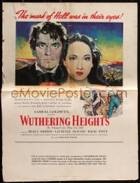 2f0397 WUTHERING HEIGHTS pressbook 1939 different art of Laurence Olivier & Merle Oberon, very rare!