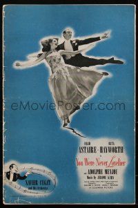 2f0398 YOU WERE NEVER LOVELIER pressbook 1942 Fred Astaire & Rita Hayworth dancing, ultra rare!