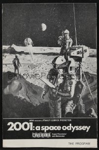 2f1459 2001: A SPACE ODYSSEY Cinerama program 1968 Kubrick, astronauts art by Bob McCall, ultra rare!