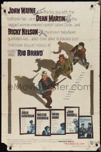 2f0859 RIO BRAVO 1sh 1959 John Wayne, Ricky Nelson, Dean Martin, Walter Brennan, Howard Hawks!