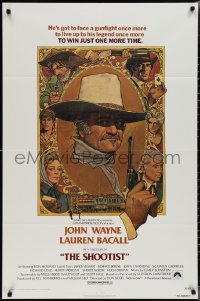 2f0869 SHOOTIST 1sh 1976 best Richard Amsel artwork of aging gunfighter John Wayne & cast!