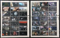 2f0001 STAR WARS 3 uncut 18x23 sheets of lenticular trading cards 1996 with a total of 63 cards!