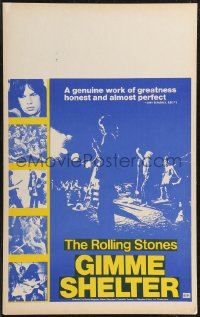 2f0029 GIMME SHELTER WC 1971 Rolling Stones out of control rock & roll concert, very rare!