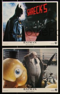 2f1650 BATMAN RETURNS 8 8x10 mini LCs 1992 Michael Keaton, Michelle Pfeiffer, DeVito, Tim Burton!
