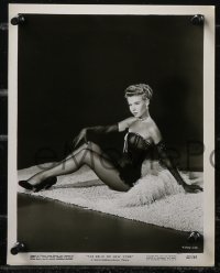 2f1743 BELLE OF NEW YORK 2 8x10 stills 1952 sexy Vera-Ellen on rug and in huge champagne glass!