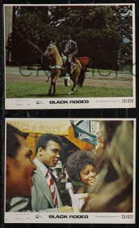 2f1651 BLACK RODEO 8 8x10 mini LCs 1972 Muhammad Ali, Woody Strode, black cowboys in Harlem!