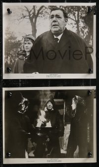 2f1615 WITCHCRAFT 15 8x10 stills 1964 Lon Chaney Jr. in black robe, wacky horror cult images!