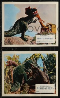 2f1562 DINOSAURUS 8 color English FOH LCs 1960 prehistoric T-rex & brontosaurus dinosaurs!