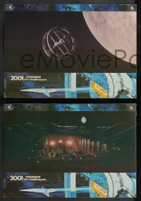 2f0458 2001: A SPACE ODYSSEY 16 German LCs R1978 Stanley Kubrick, sci-fi border art by Bob McCall!