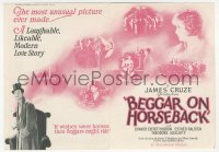 2f1471 BEGGAR ON HORSEBACK herald 1925 Edward Everett Horton, George S. Kaufman fantasy, ultra rare!