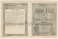 2f1481 MADAME LA PRESIDENTE herald 1916 great art of Anna Held, directed by Frank Lloyd, ultra rare!