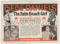 2f1491 PALM BEACH GIRL herald 1926 poor Bebe Daniels with rich gamblers in Florida, ultra rare!