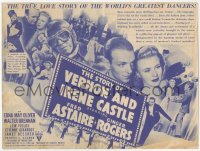 2f1497 STORY OF VERNON & IRENE CASTLE herald 1939 great images of Fred Astaire & Ginger Rogers, rare!