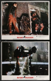 2f1052 BLADE RUNNER 4 LCs 1982 sci-fi classic, Harrison Ford w/ Rutger Hauer & flying police cars!