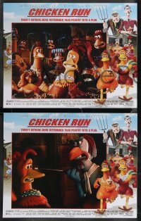 2f0962 CHICKEN RUN 8 LCs 1900 Peter Lord & Nick Park claymation, poultry with a plan!