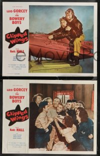 2f0963 CLIPPED WINGS 8 LCs 1953 great images of Leo Gorcey, Huntz Hall, Bowery Boys!