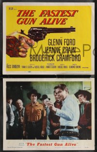 2f0975 FASTEST GUN ALIVE 8 LCs 1956 Glenn Ford, Jeanne Crain, Broderick Crawford, cool TC!