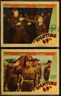 2f1065 FIGHTING 69th 3 LCs 1940 WWI soldiers James Cagney, Pat O'Brien & George Brent!