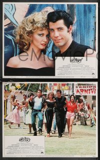 2f0979 GREASE 8 LCs 1978 John Travolta & Olivia Newton-John in a most classic musical!