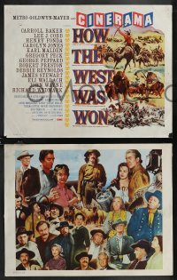 2f0987 HOW THE WEST WAS WON 8 int'l Cinerama LCs 1964 John Ford epic with an all-star cast!