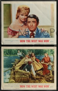 2f0986 HOW THE WEST WAS WON 8 LCs 1964 John Ford, Hathaway & Marshall epic, images of all-star cast!