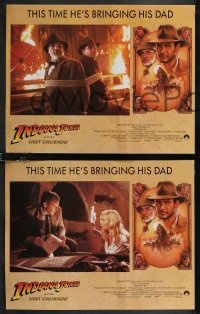 2f0990 INDIANA JONES & THE LAST CRUSADE 8 LCs 1989 cool images of Harrison Ford & Sean Connery!