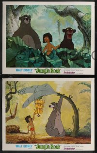 2f1066 JUNGLE BOOK 3 LCs 1967 Walt Disney cartoon classic, great art of Mowgli, Baloo & friends!