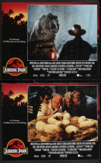2f0992 JURASSIC PARK 8 LCs 1993 Spielberg, Sam Neill, Laura Dern, Jeff Goldblum, Richard Attenborough