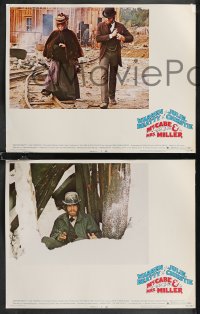 2f1068 McCABE & MRS. MILLER 3 LCs 1971 Robert Altman, great images of Warren Beatty & Julie Christie!